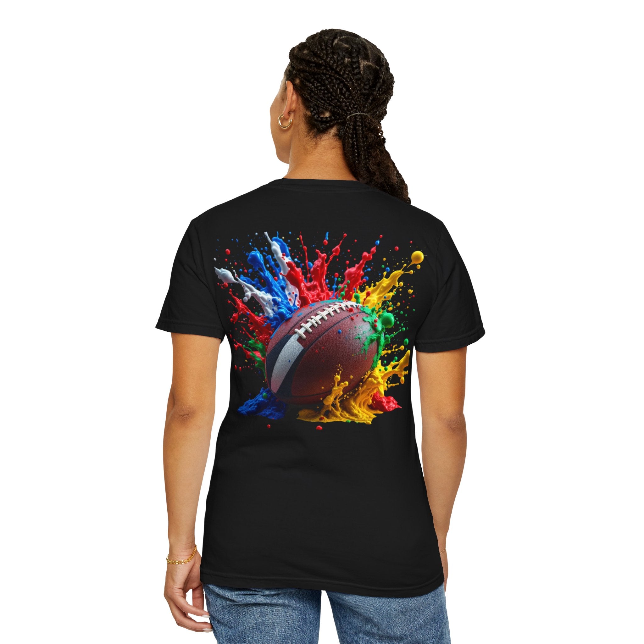 Rugby Ball Graphic T-Shirt, Unisex Vintage Tee, Perfect for Festivals, Beach Days, and Casual Wear, Gift for Sun Lovers