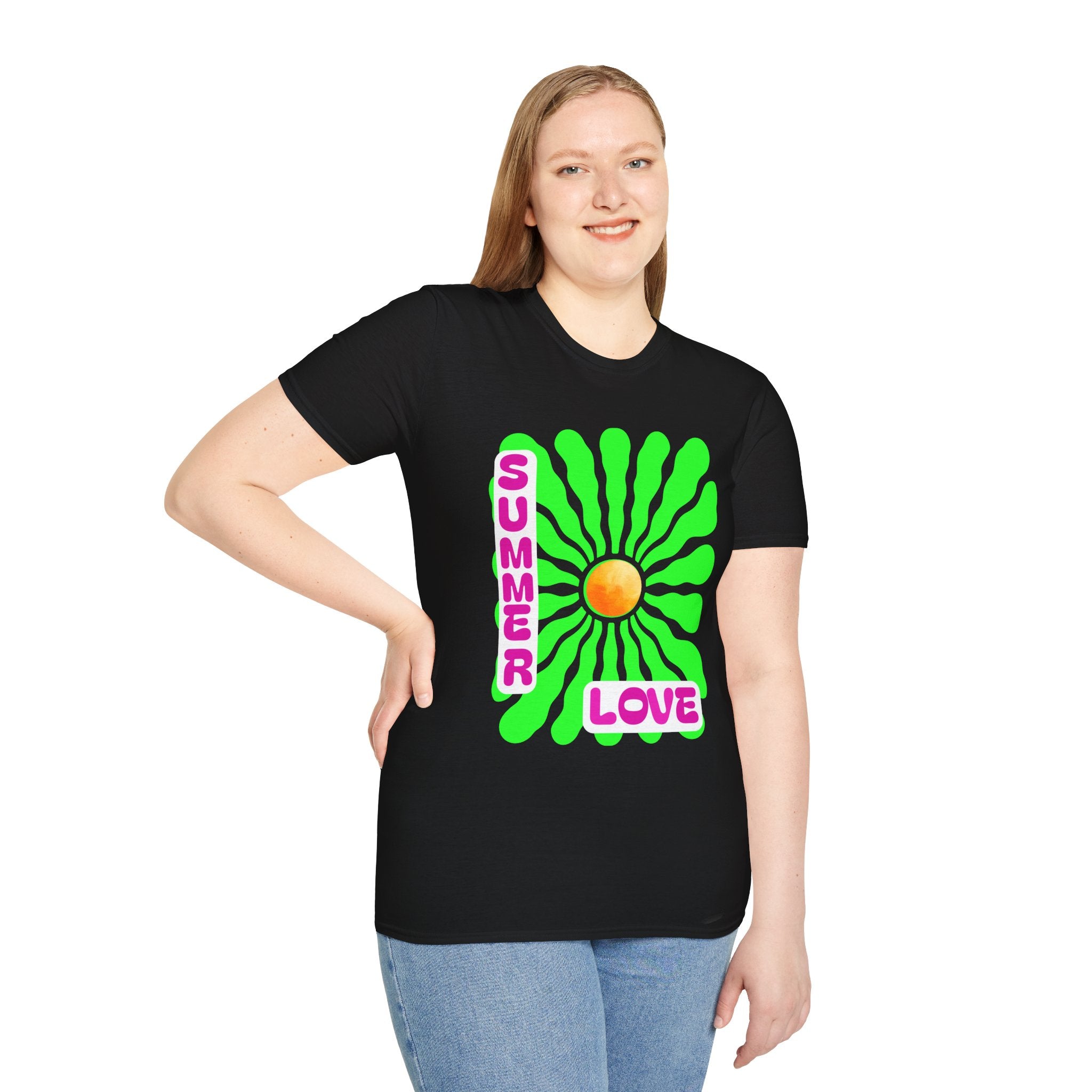 Retro Summer Love T-Shirt | Unisex, Colorful Graphic Tee, Perfect for Festivals, Beach Days, and Summer Celebrations