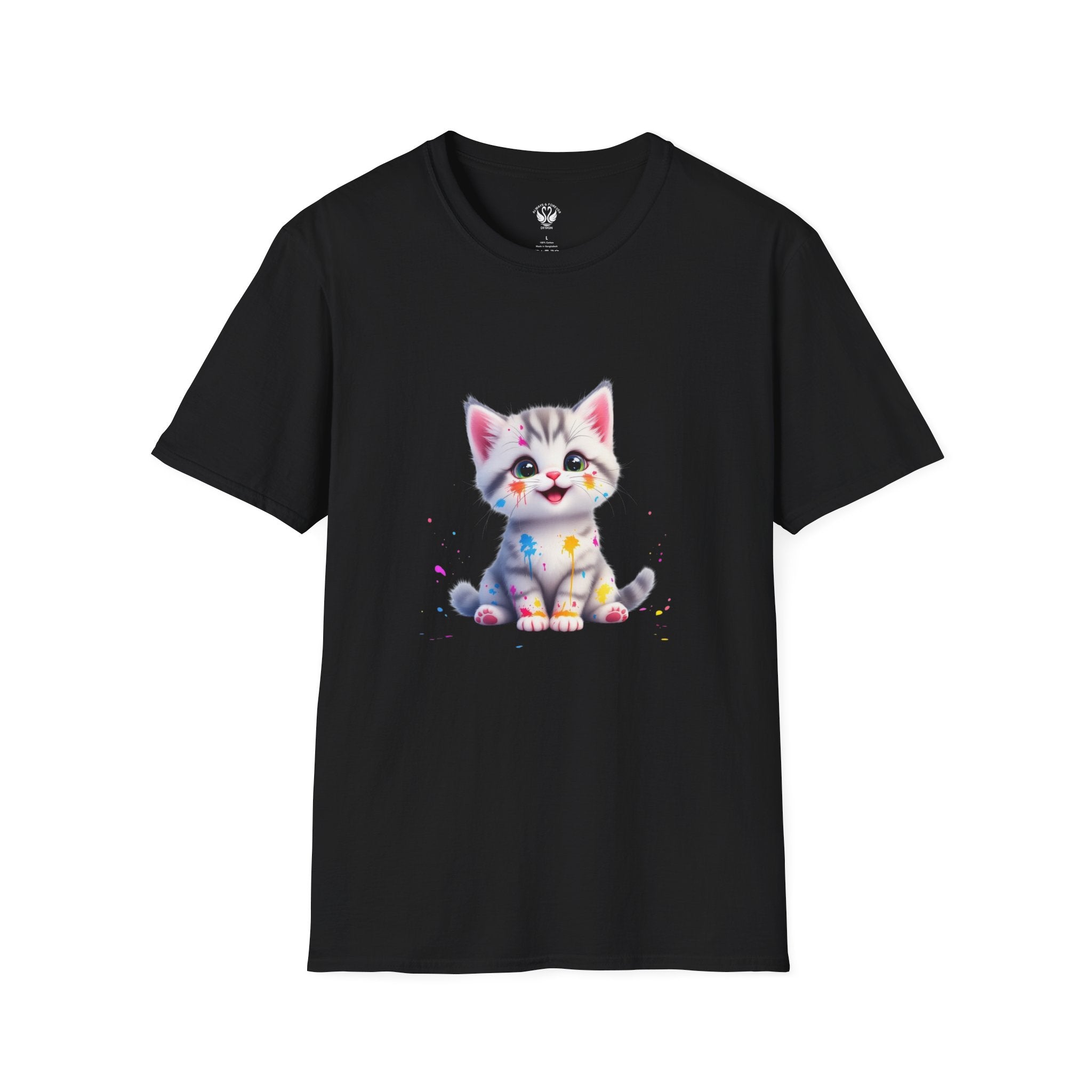 Cute Kitten Unisex Softstyle T-Shirt | Adorable Cat Tee for Animal Lovers, Gift for Birthdays, Pet Lovers, Fun Fashion, Everyday Wear