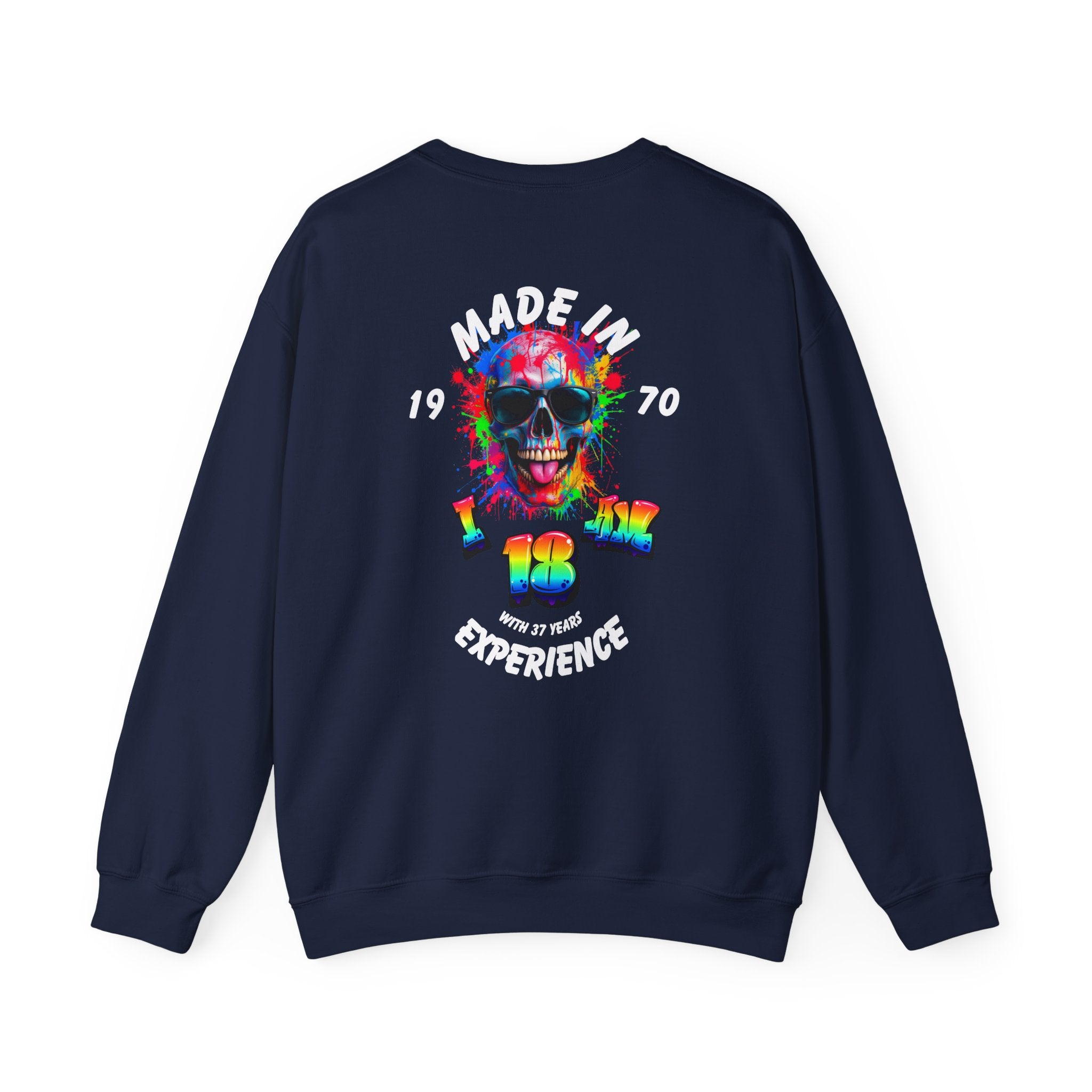 Vibrant Skull Sweatshirt - Unisex Crewneck, Colorful Graphic, Perfect for Casual Wear, Gifts for Friends, Halloween & Parties