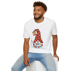 Festive Gnome T-Shirt for Holiday Cheer, Christmas Gift, Unisex Tee, Holiday Apparel, Cute Seasonal Shirt