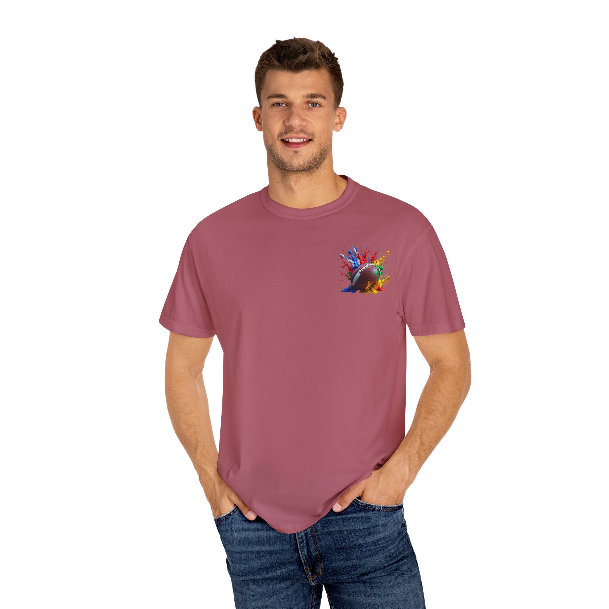 Rugby Ball Graphic T-Shirt, Unisex Vintage Tee, Perfect for Festivals, Beach Days, and Casual Wear, Gift for Sun Lovers