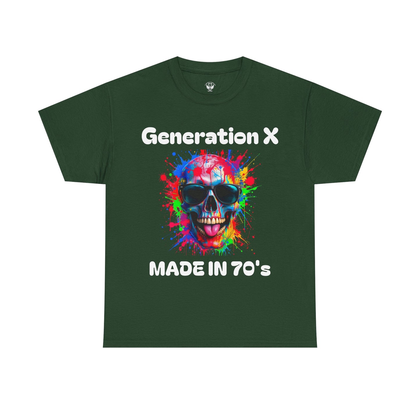Vibrant Skull Graphic Unisex Heavy Cotton Tee