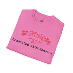 Funny Graduation T-Shirt, Sarcasm University Tee, Unisex Humor Shirt, Graduation Gift, Class of 2025 Apparel