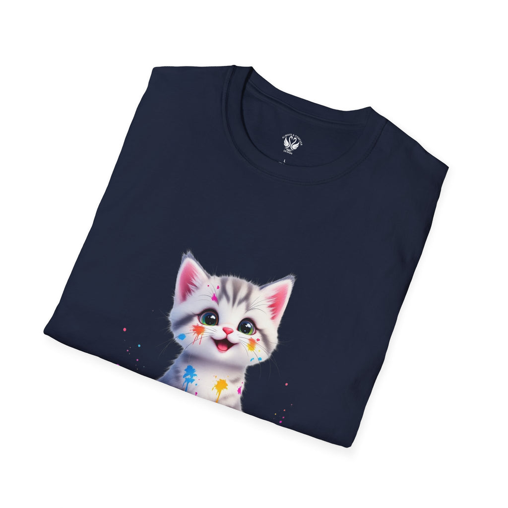 Cute Kitten Unisex Softstyle T-Shirt | Adorable Cat Tee for Animal Lovers, Gift for Birthdays, Pet Lovers, Fun Fashion, Everyday Wear