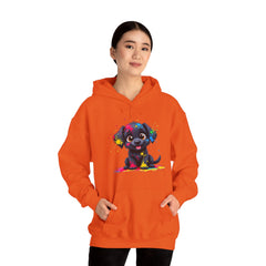 Colorful Puppy Sweatshirt - Cozy Pet Lover Hoodie, Gift for Dog Owners, Birthday Present, Dog-Themed Apparel, Animal Lover Fashion