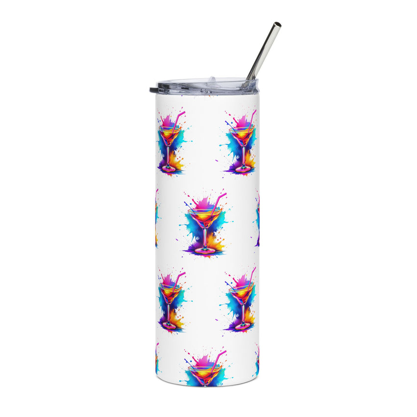 Colorful Martini Stainless Steel Tumbler - 20oz, Perfect for Parties & Celebrations