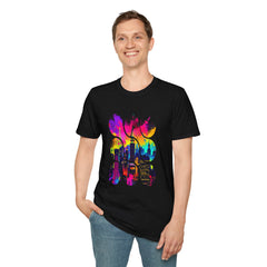Vibrant Abstract Art T-Shirt | Unisex Graphic Tee, Casual Wear, Birthday Gift, Art Lovers Gift, Unique Fashion Statement