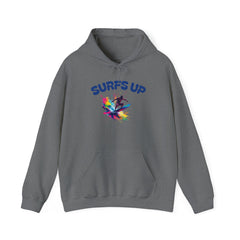 Surf's Up Unisex Heavy Blend Hooded Sweatshirt - Vibrant Beachwear for Surfers