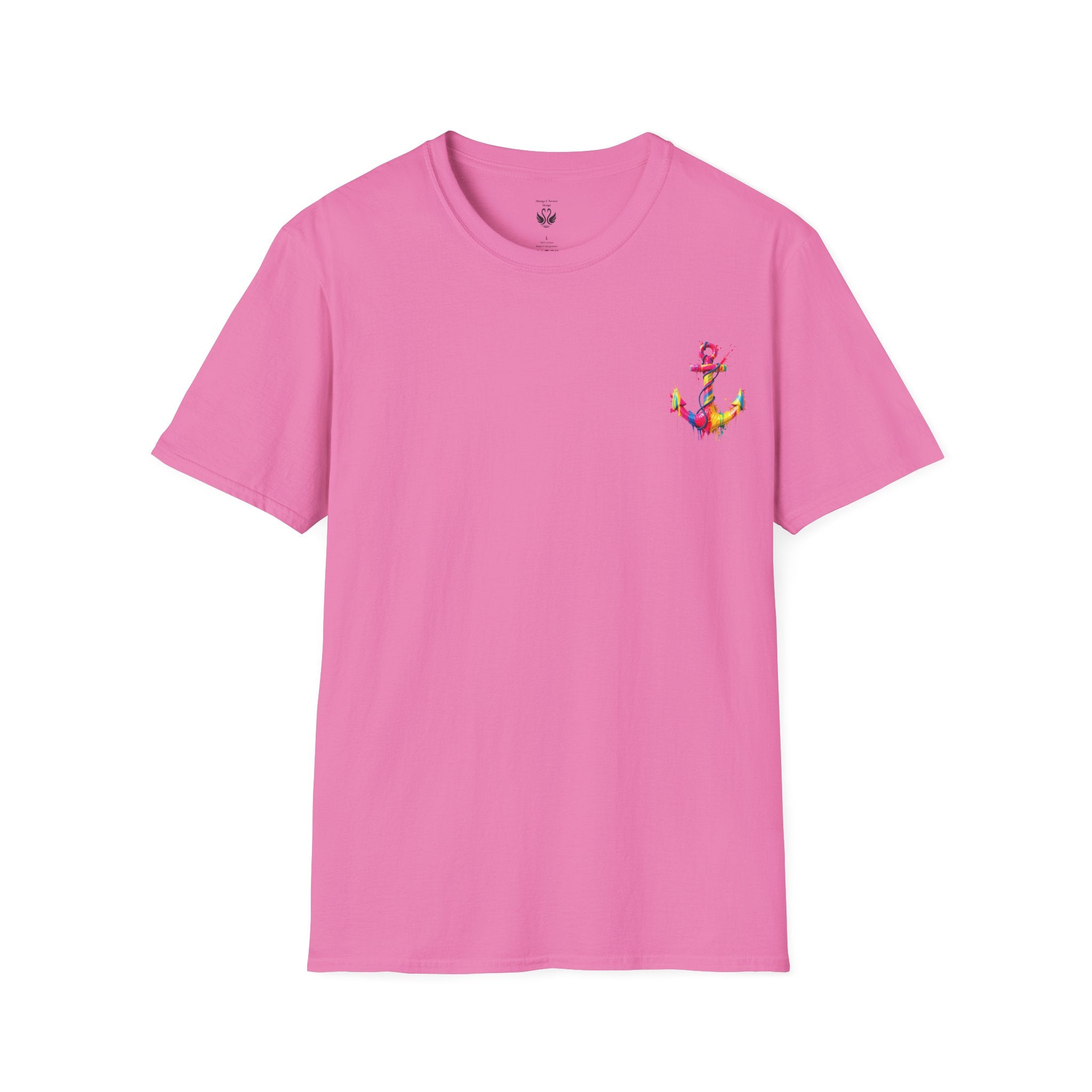 Colorful Anchor Design Unisex T-Shirt, Casual Tee, Nautical Gift, Beachwear, Summer Fashion, Gift for Sailors