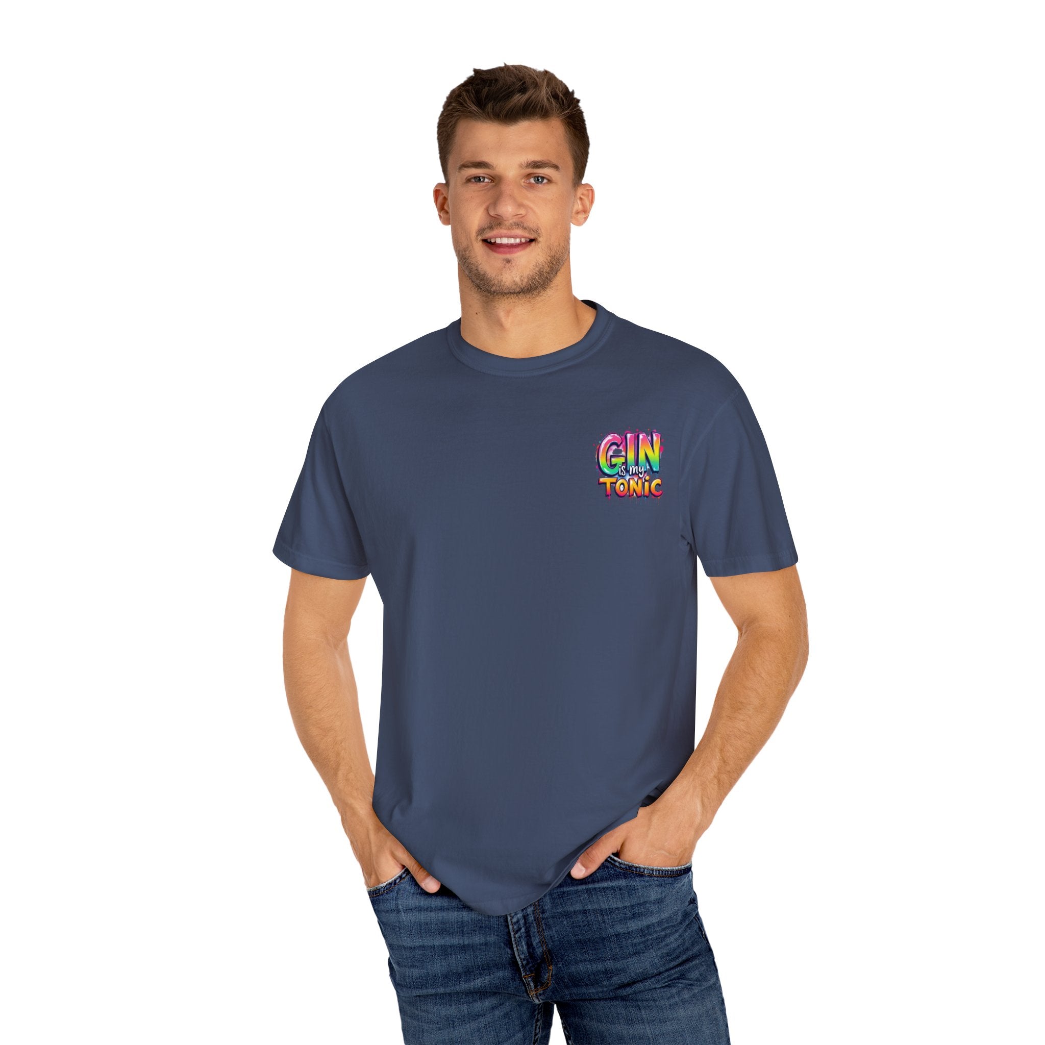 Gin is my Tonic Graphic T-Shirt, Unisex Vintage Tee, Perfect for Festivals, Beach Days, and Casual Wear, Gift for Sun Lovers