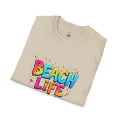 Beach Life Unisex Softstyle T-Shirt, Summer Vibes, Casual Wear, Beach Vacation, Gift for Beach Lovers