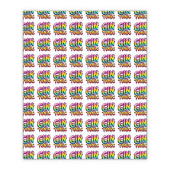 Fun Gin Themed Gift Wrapping Paper - Colorful 1pc Sheets for Celebrations