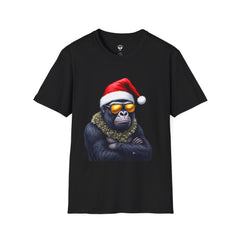 Cool Gorilla Santa T-Shirt | Funny Holiday Tee | Unisex Gift for Christmas, Party Wear, Family Gathering, Casual Style