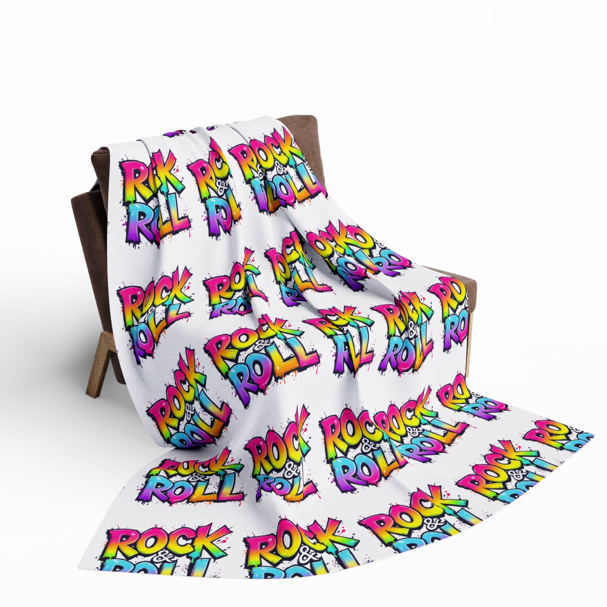 Rock & Roll Arctic Fleece Blanket, Cozy Throw, Music Lover Gift, Vibrant Decor, Concert Merchandise, Unique Home Accessory