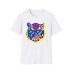 Colorful Tiger Graphic T-Shirt, Fun Apparel, Gift for Animal Lovers, Casual Wear, Summer Fashion, Festival Outfit