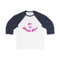Unisex Baseball Tee, It's Happy Hour Shirt, Fun Casual Wear, Gift for Friends, Party Apparel, Spring/Summer Fashion