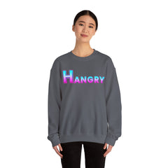 Hangry Unisex Crewneck Sweatshirt - Cozy Gift for Food Lovers, Fall Apparel, Perfect for Casual Outfits, Birthday & Holiday Gifts
