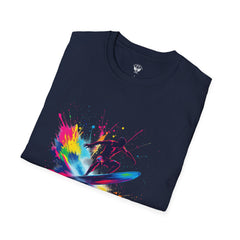 Colorful Surfing Unisex T-Shirt, Casual Beach Wear, Summer Vibes, Gift for Surfers, Beach Lovers, Graphic Tee