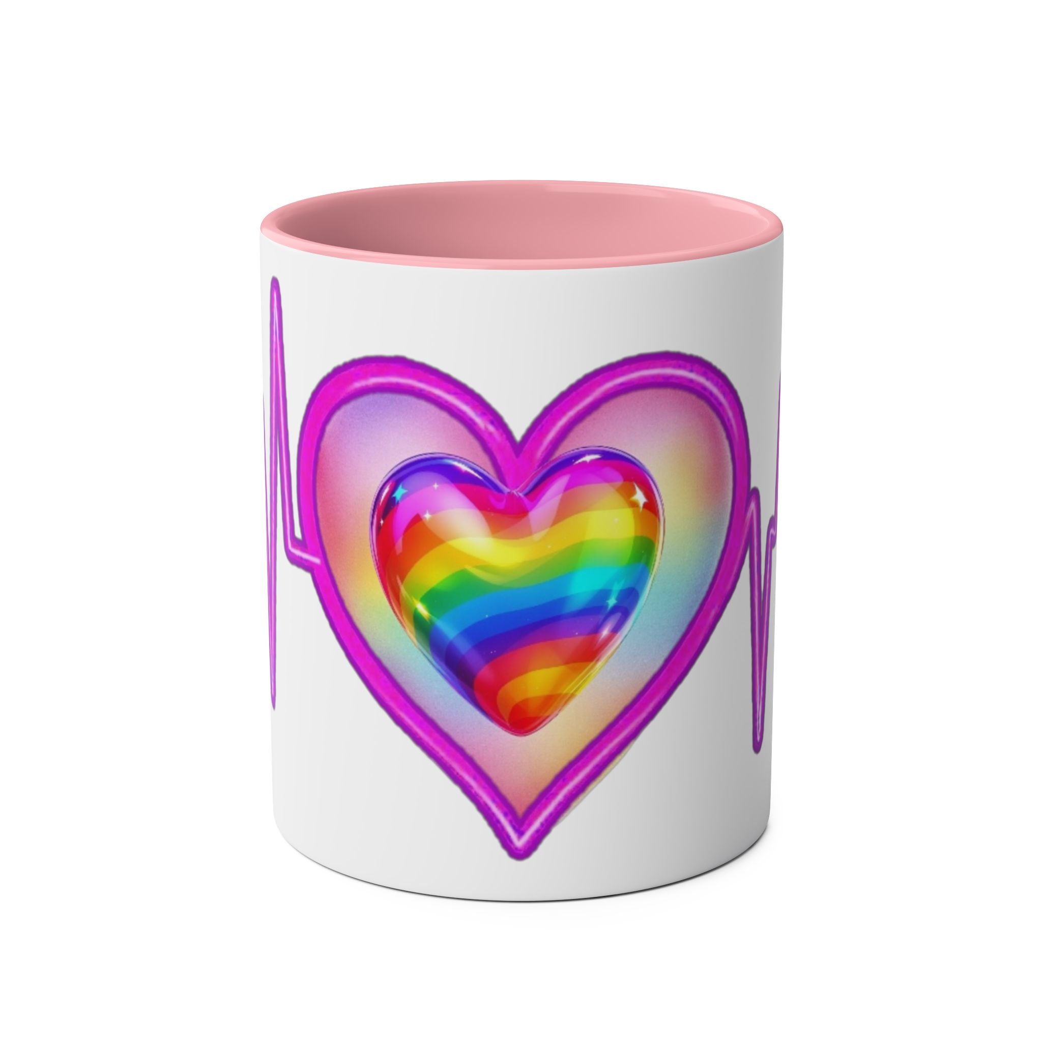 Vibrant Heartbeat Coffee Mug, Rainbow Heart Mug, Colorful Gift for LGBTQ+ Pride, Cute Coffee Cup for Heartfelt Moments, Artistic Mug [...]
