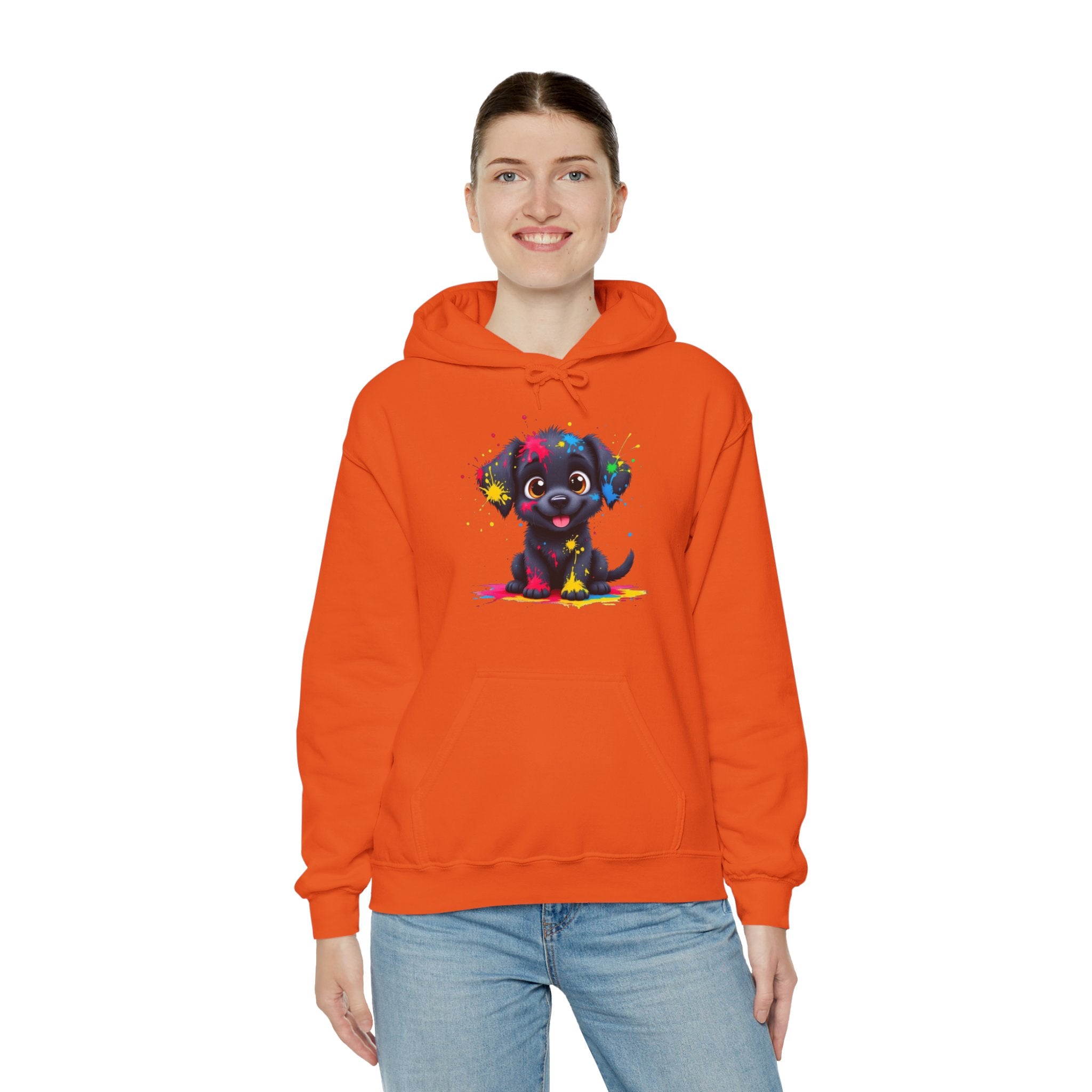 Colorful Puppy Sweatshirt - Cozy Pet Lover Hoodie, Gift for Dog Owners, Birthday Present, Dog-Themed Apparel, Animal Lover Fashion