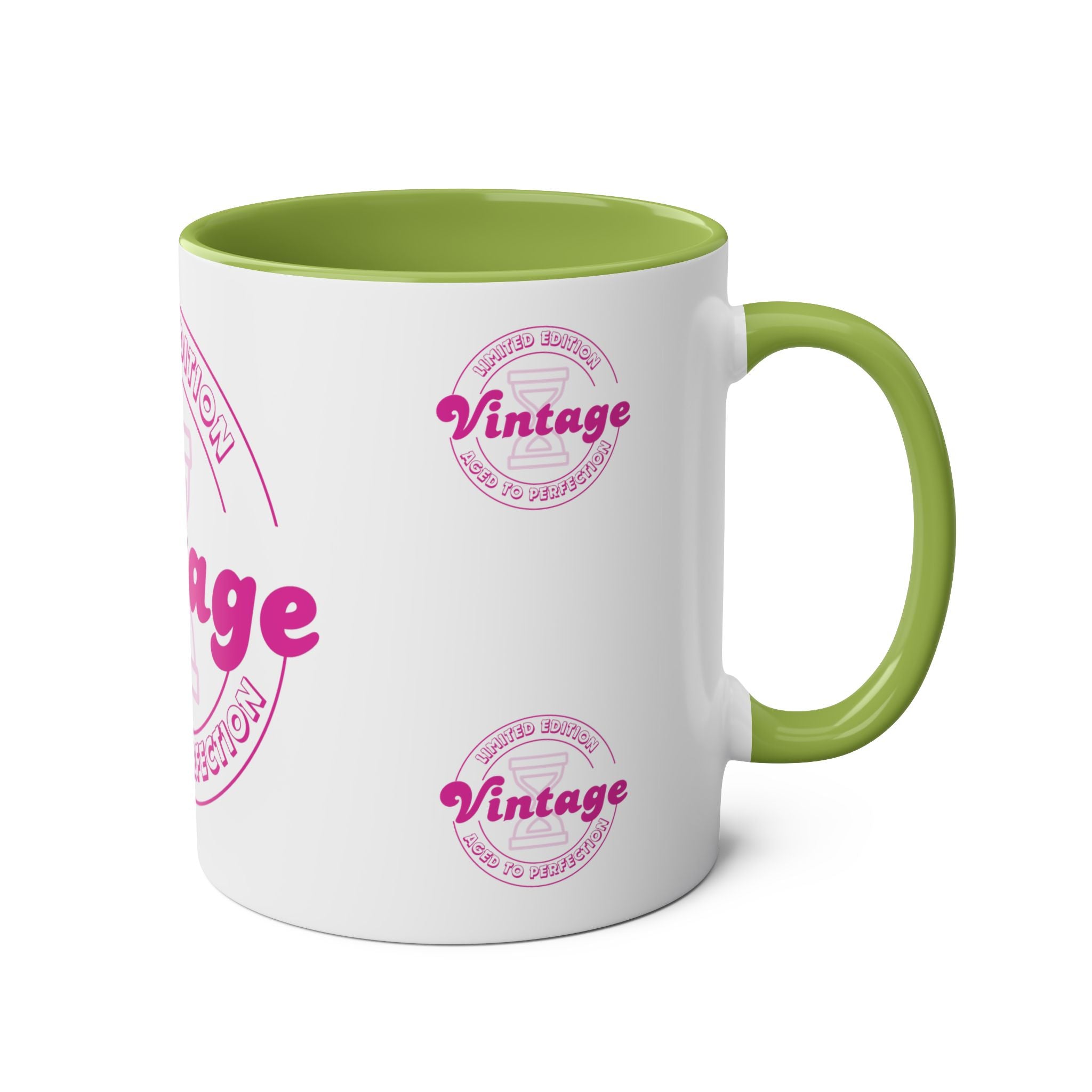 Vintage Two-Tone Coffee Mug, Unique Limited Edition Cup for Coffee Lovers, Gifts for Birthdays, Mother's Day, and Retro Collectors