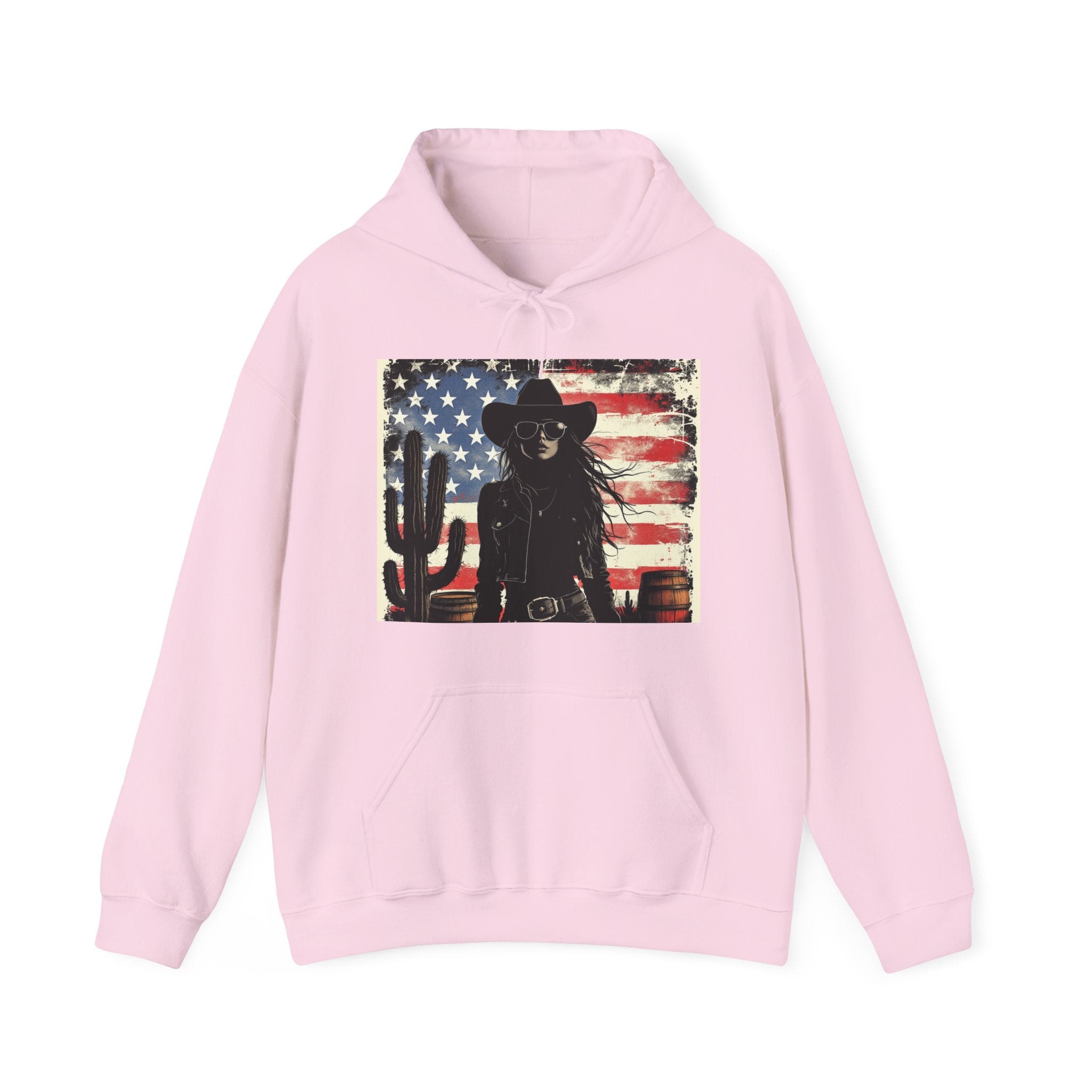 Vintage Western Style Hoodie with Cowboy Graphic
