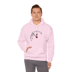 Fuel Gauge Graphic Hoodie, Unisex Sweatshirt for Gamers, Cozy Gift for Tech Lovers, Perfect for Casual Wear, Comfy Everyday Hoodie