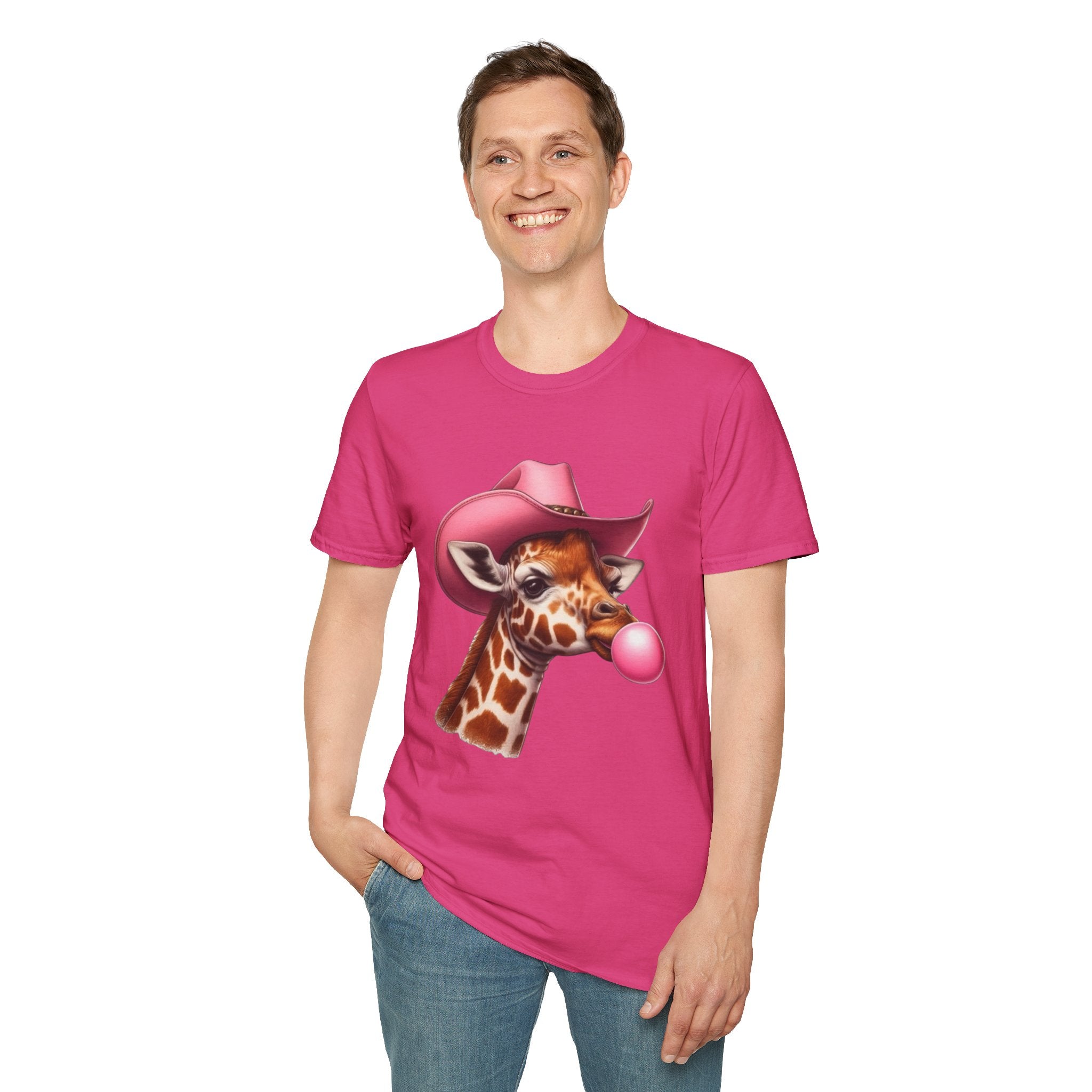 Whimsical Giraffe T-Shirt, Fun Casual Tee, Gifts for Animal Lovers, Birthday Apparel, Cute Graphic Shirt