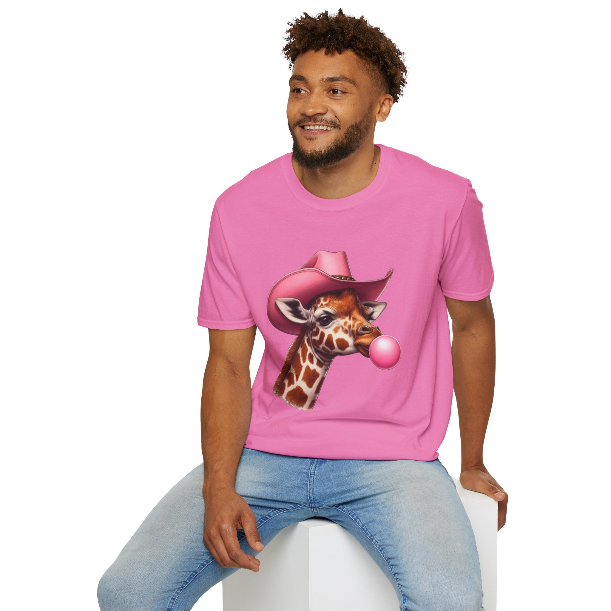 Whimsical Giraffe T-Shirt, Fun Casual Tee, Gifts for Animal Lovers, Birthday Apparel, Cute Graphic Shirt
