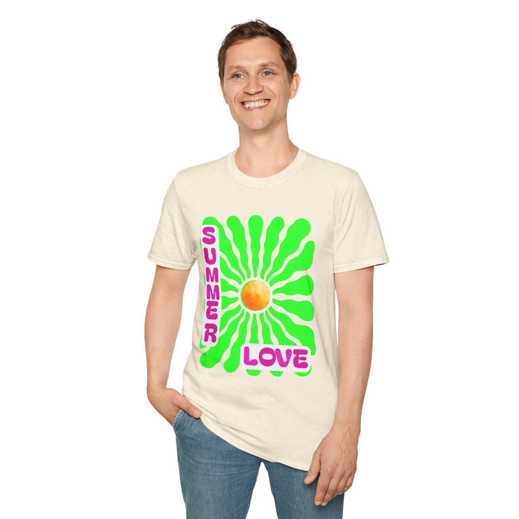 Retro Summer Love T-Shirt | Unisex, Colorful Graphic Tee, Perfect for Festivals, Beach Days, and Summer Celebrations