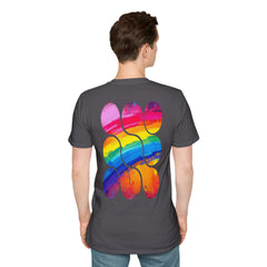 Vibrant Rainbow Softstyle T-Shirt, Unisex Pride Tee, LGBTQ+ Apparel, Colorful Casual Wear, Summer Festival Shirt
