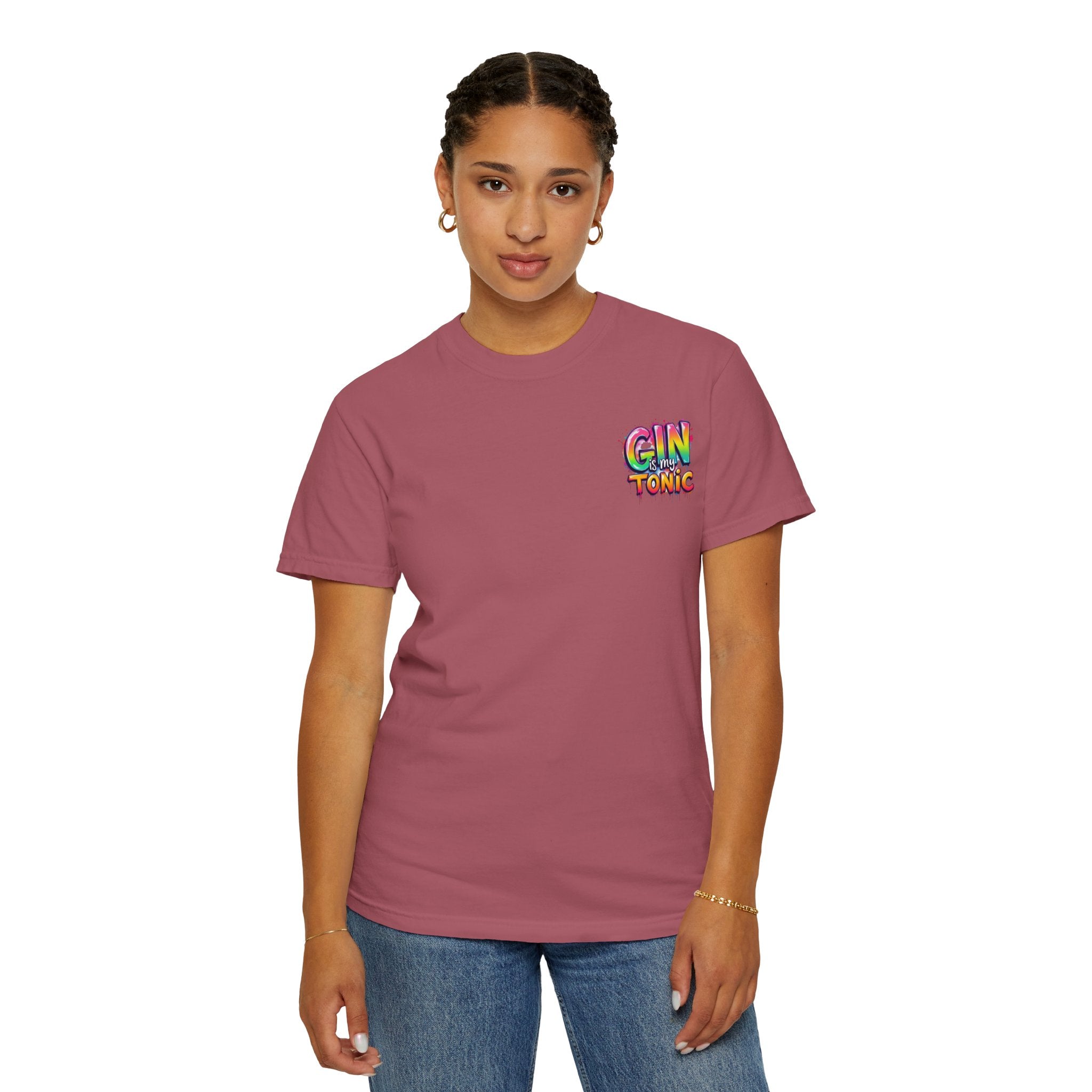 Gin is my Tonic Graphic T-Shirt, Unisex Vintage Tee, Perfect for Festivals, Beach Days, and Casual Wear, Gift for Sun Lovers