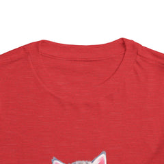 Cute Cat Toddler Tee - Whimsical Graphic Short Sleeve Shirt for Kids