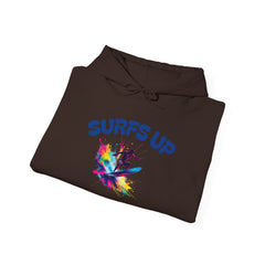 Surf's Up Unisex Heavy Blend Hooded Sweatshirt - Vibrant Beachwear for Surfers