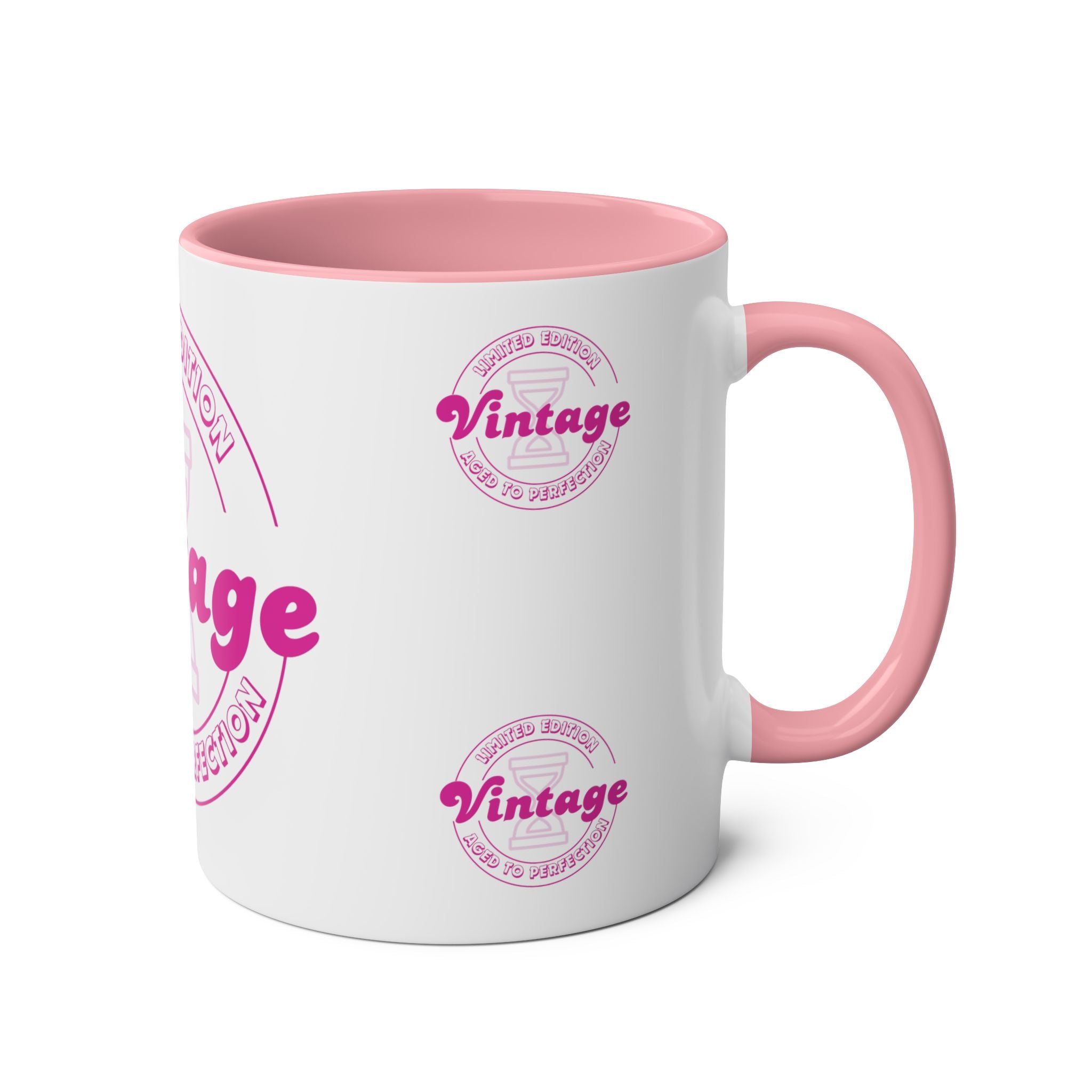 Vintage Two-Tone Coffee Mug, Unique Limited Edition Cup for Coffee Lovers, Gifts for Birthdays, Mother's Day, and Retro Collectors