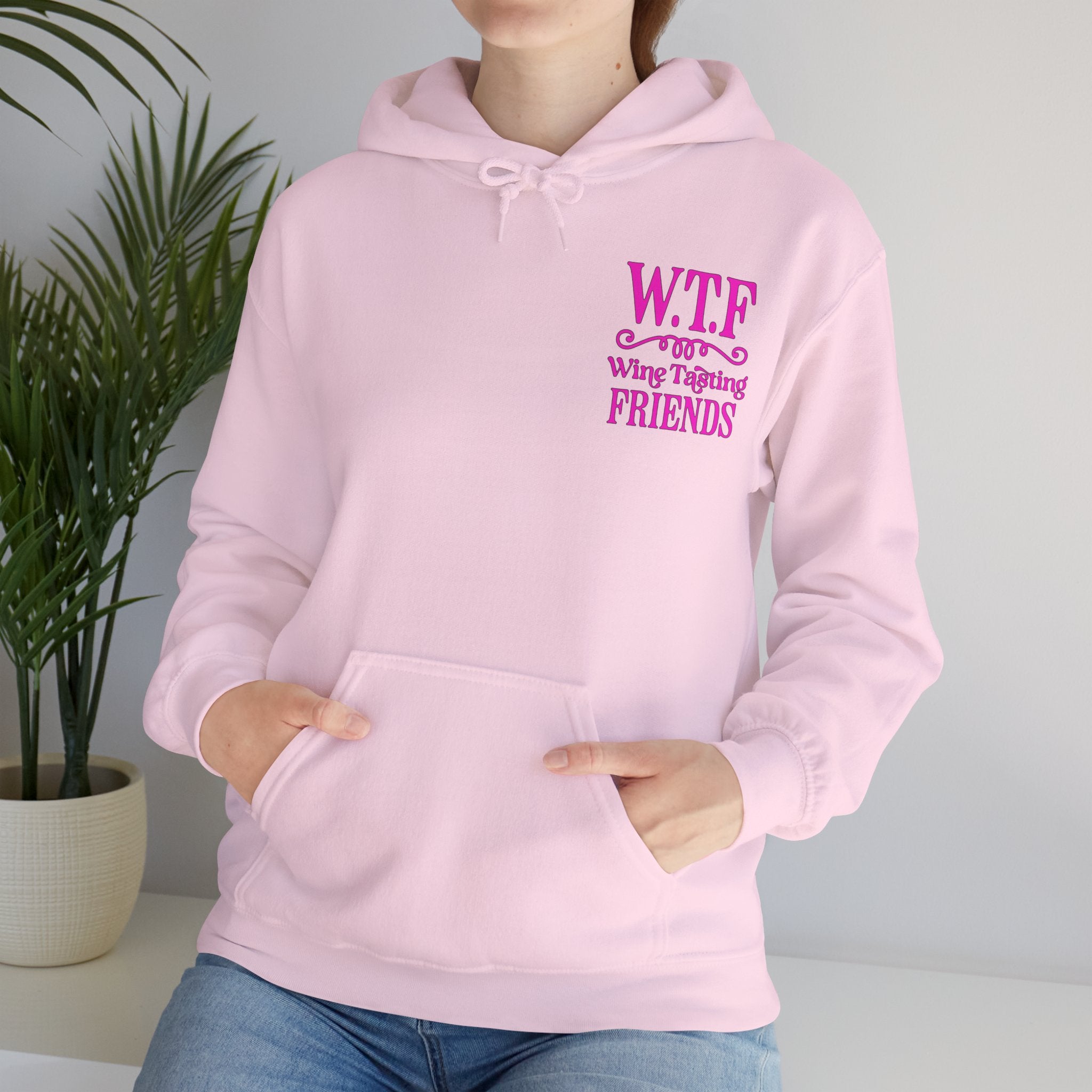 W.T.F. Wine Tasting Friends Hoodie - Unisex Heavy Blend Sweatshirt for Wine Lovers, Gift for Friends, Cozy Apparel for Tastings, Wine [...]