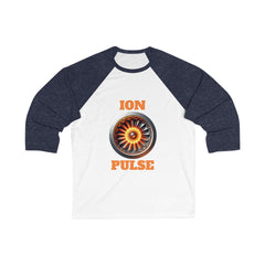 Unisex 3/4 Sleeve Baseball Tee - ION PULSE Graphic Shirt, Casual Sportswear, Cool Gift for Sports Lovers, Streetwear, Everyday Style