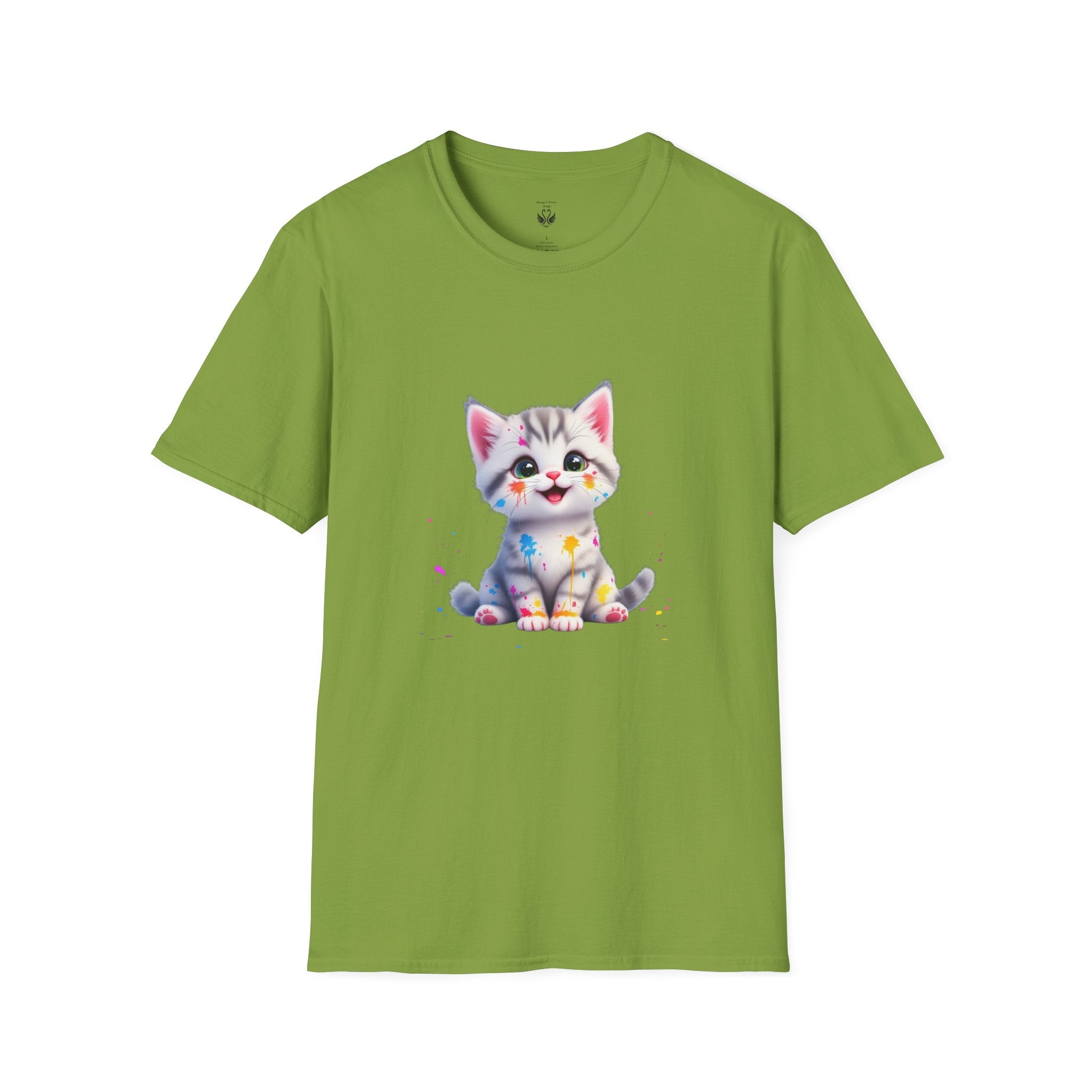 Cute Kitten Unisex Softstyle T-Shirt | Adorable Cat Tee for Animal Lovers, Gift for Birthdays, Pet Lovers, Fun Fashion, Everyday Wear