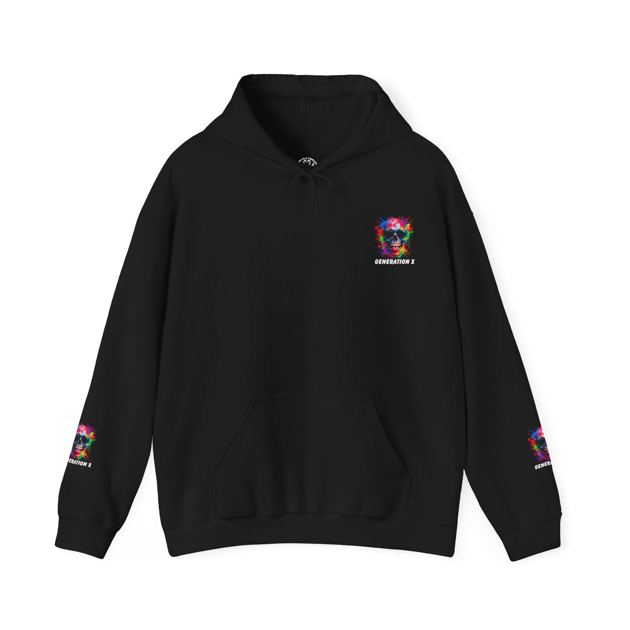 Colorful Retro Skull Hoodie, Unisex Heavy Blend Sweatshirt, Gift for Birthday, Casual Wear, Vintage Style