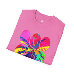 Vibrant Tropical T-Shirt, Beachwear, Summer Apparel, Casual Outfit, Gift for Friends, Festival Fashion