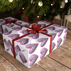 Heart Pattern Gift Wrapping Paper Sheets - Perfect for Valentine's Day, Birthdays, Anniversaries, Celebrations, and Special Occasions