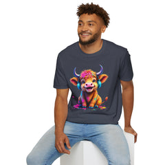 Cute Cow Graphic T-Shirt, Fun Animal Tee, Unisex Casual Wear, Gift for Cow Lovers, Trendy Summer Shirt