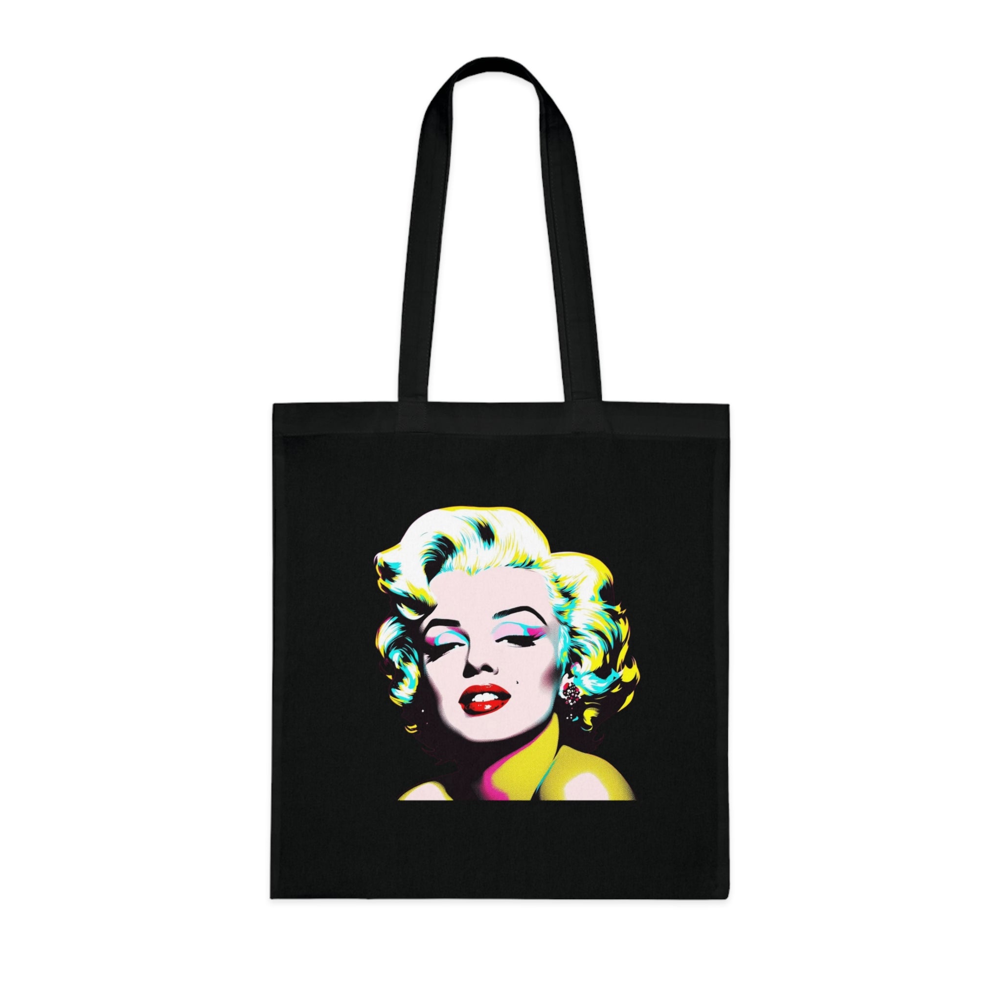 Marilyn Pop Art Cotton Tote Bag, Eco-Friendly Shopping Bag, Fun Beach Tote, Vintage Style Handbag, Gift for Art Lovers