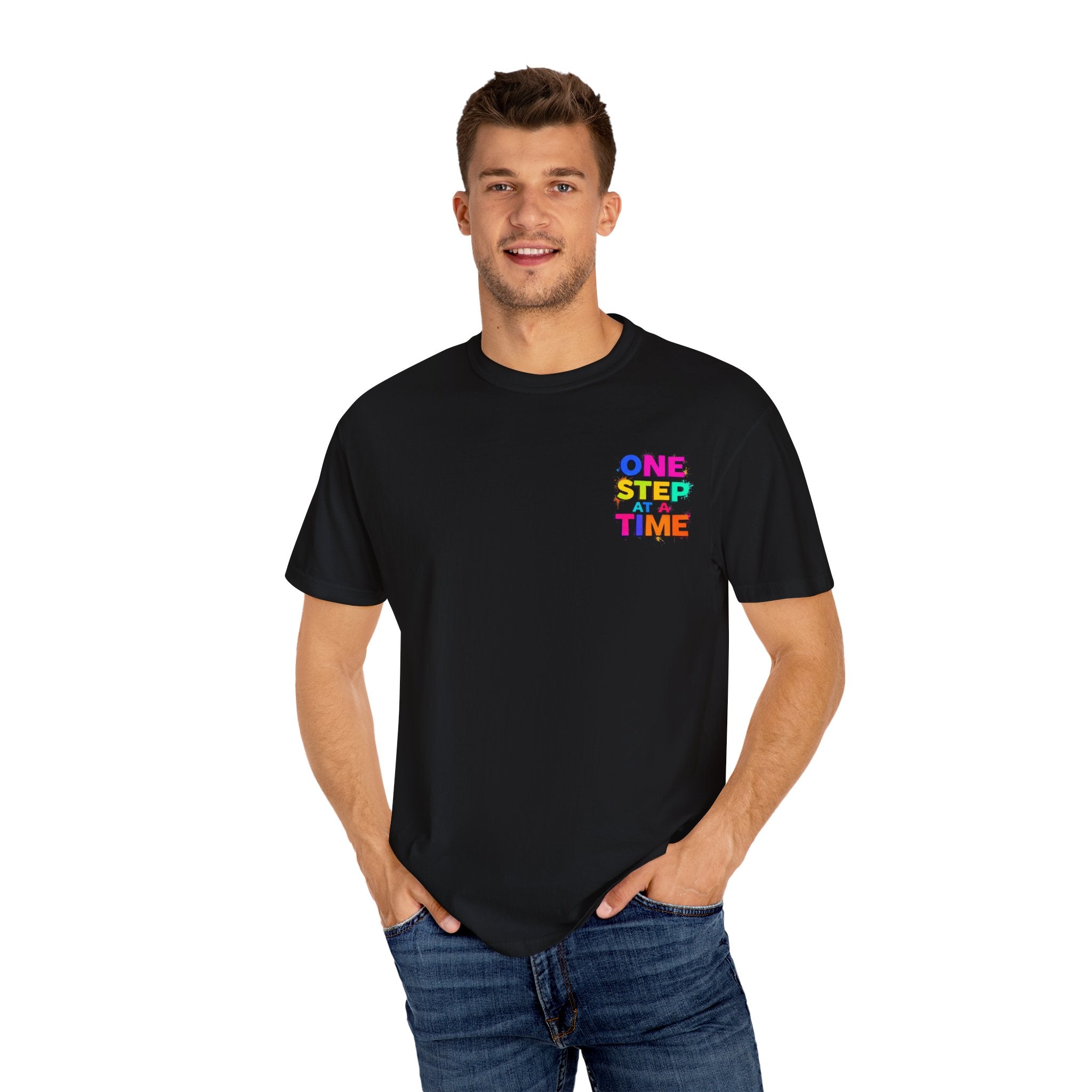 One Step at a Time Graphic T-Shirt, Unisex Vintage Tee, Perfect for Festivals, Beach Days, and Casual Wear, Gift for Sun Lovers