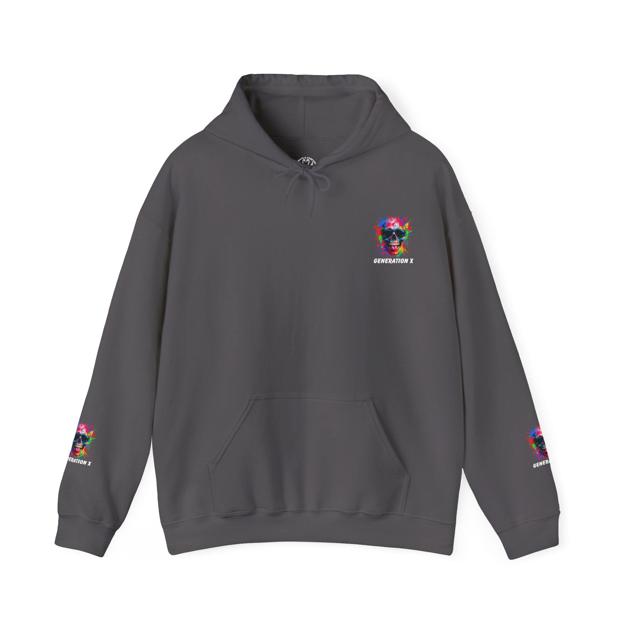 Colorful Retro Skull Hoodie, Unisex Heavy Blend Sweatshirt, Gift for Birthday, Casual Wear, Vintage Style