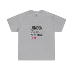 City Life Unisex Tee: London, Paris, New York Deal - Travel Shirt, Fashion Apparel, Gift for Travelers, Urban Outfit, Streetwear