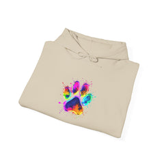 Colourful Paw Print Hoodie for Animal Lovers