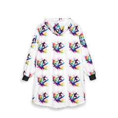 Colourful Surfer Unisex Hooded Blanket - Cozy & Fun for All Ages