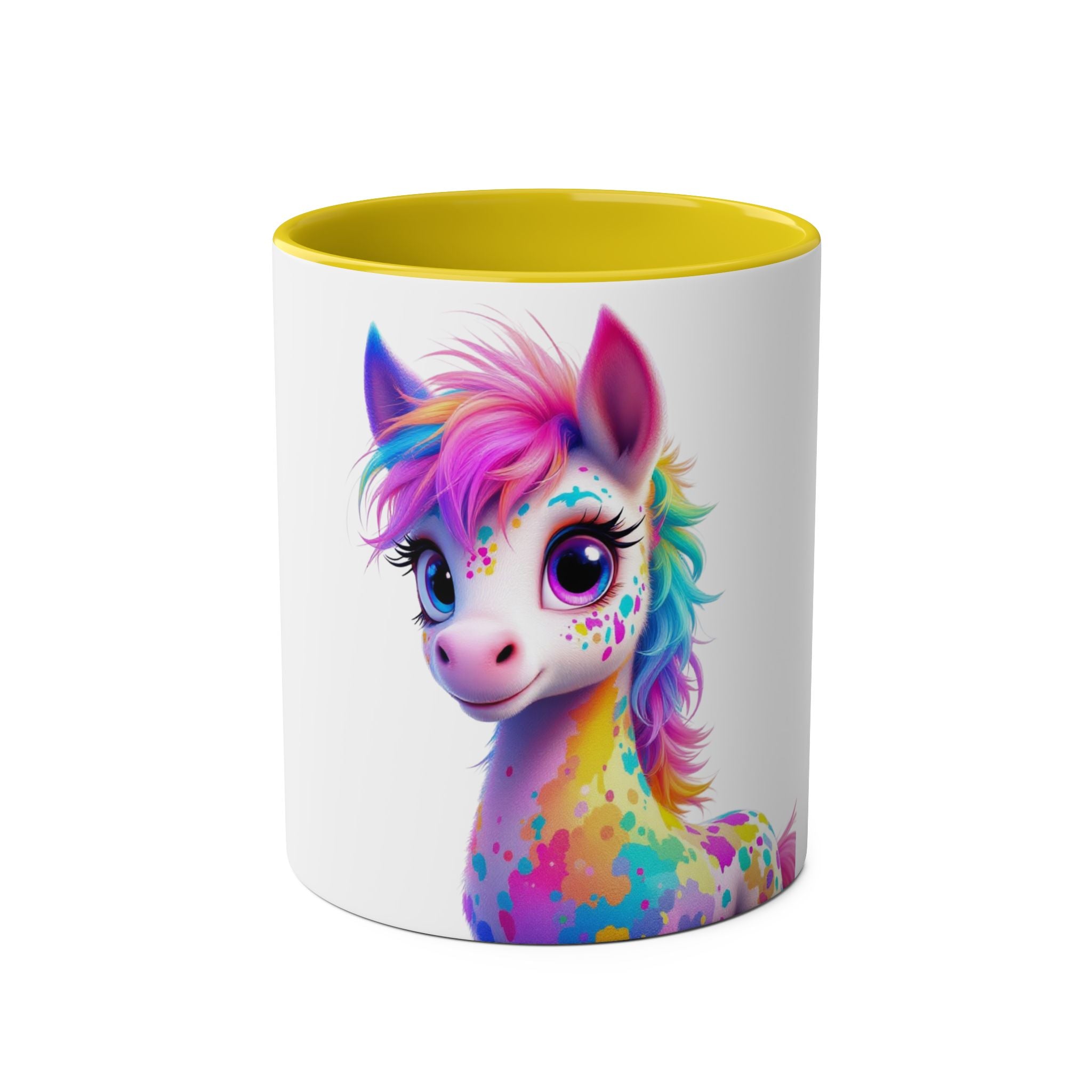 Whimsical Unicorn Two-Tone Coffee Mug - 11oz Colorful Design